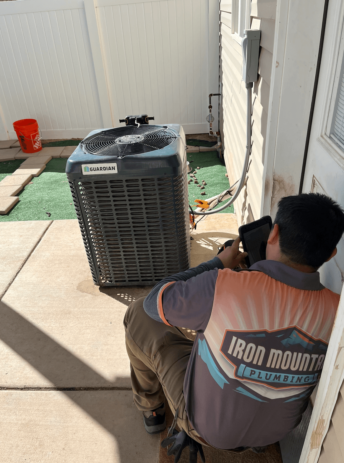 HVAC technician working on an AC for HVAC repair Cedar City