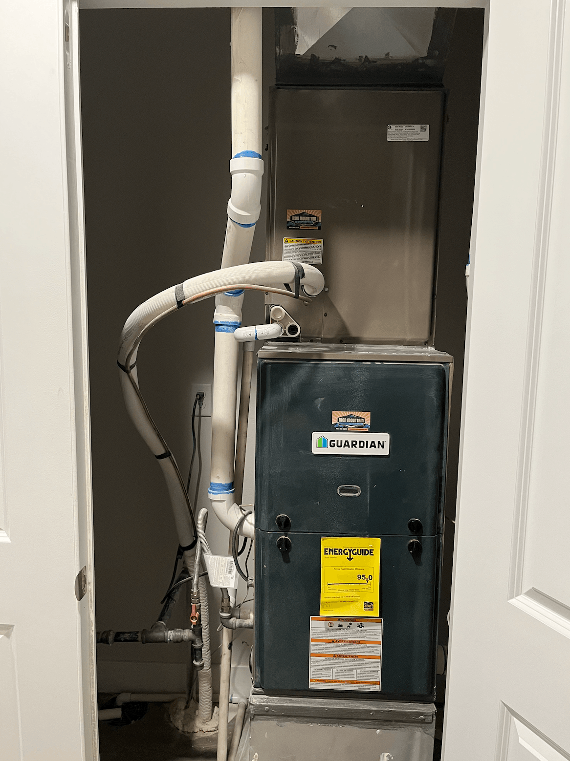 HVAC unit indoors after HVAC installation Cedar City