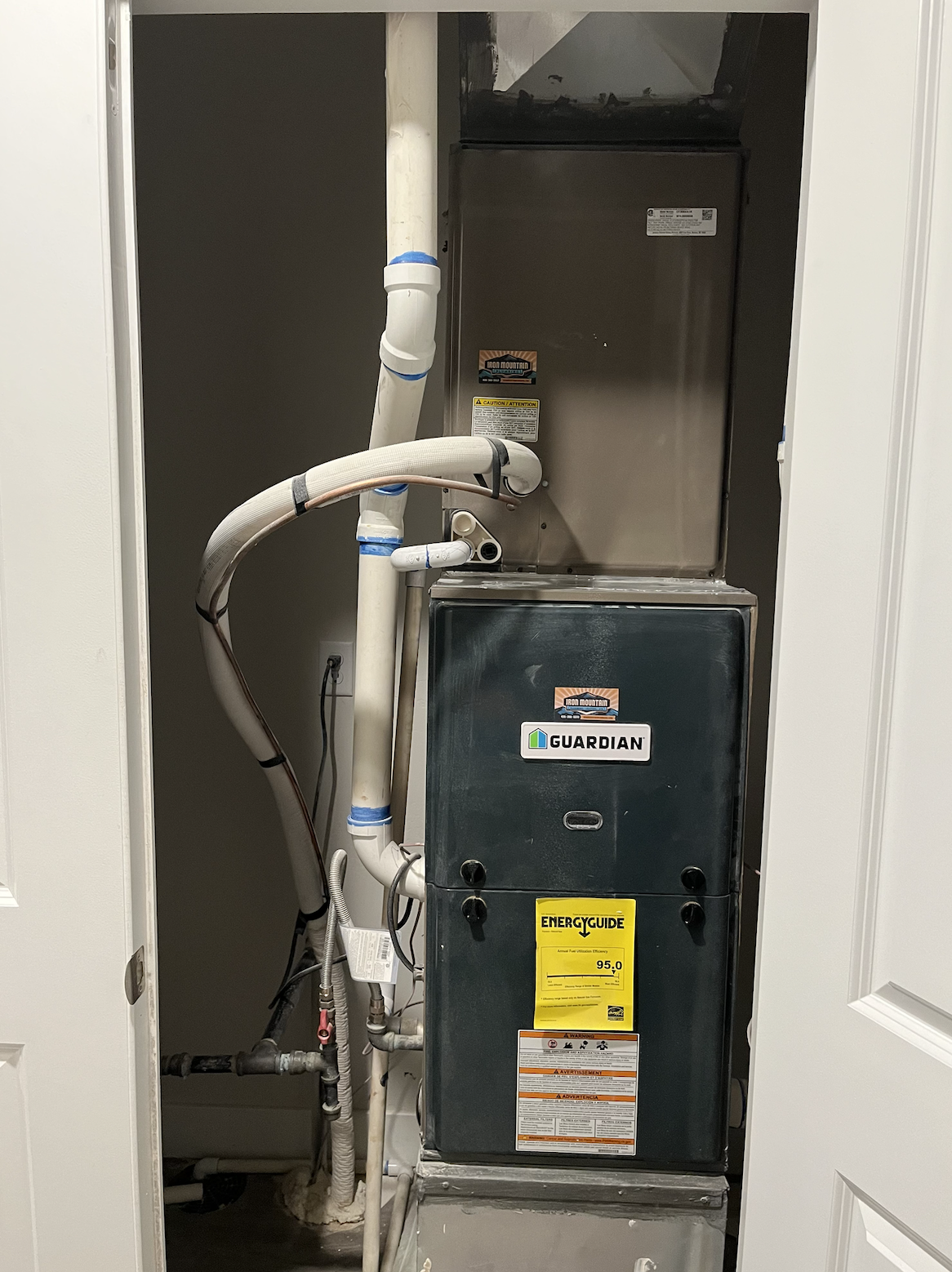 HVAC unit indoors after HVAC installation Cedar City