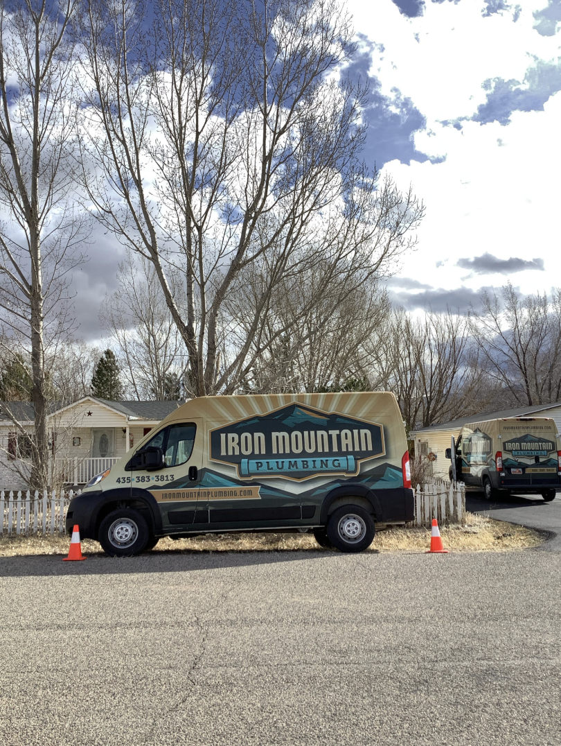 Iron Mountain Plumbing and Air truck going to HVAC repair Cedar City