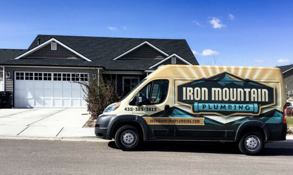 Iron Mountain van outside while providing AC repair Cedar City