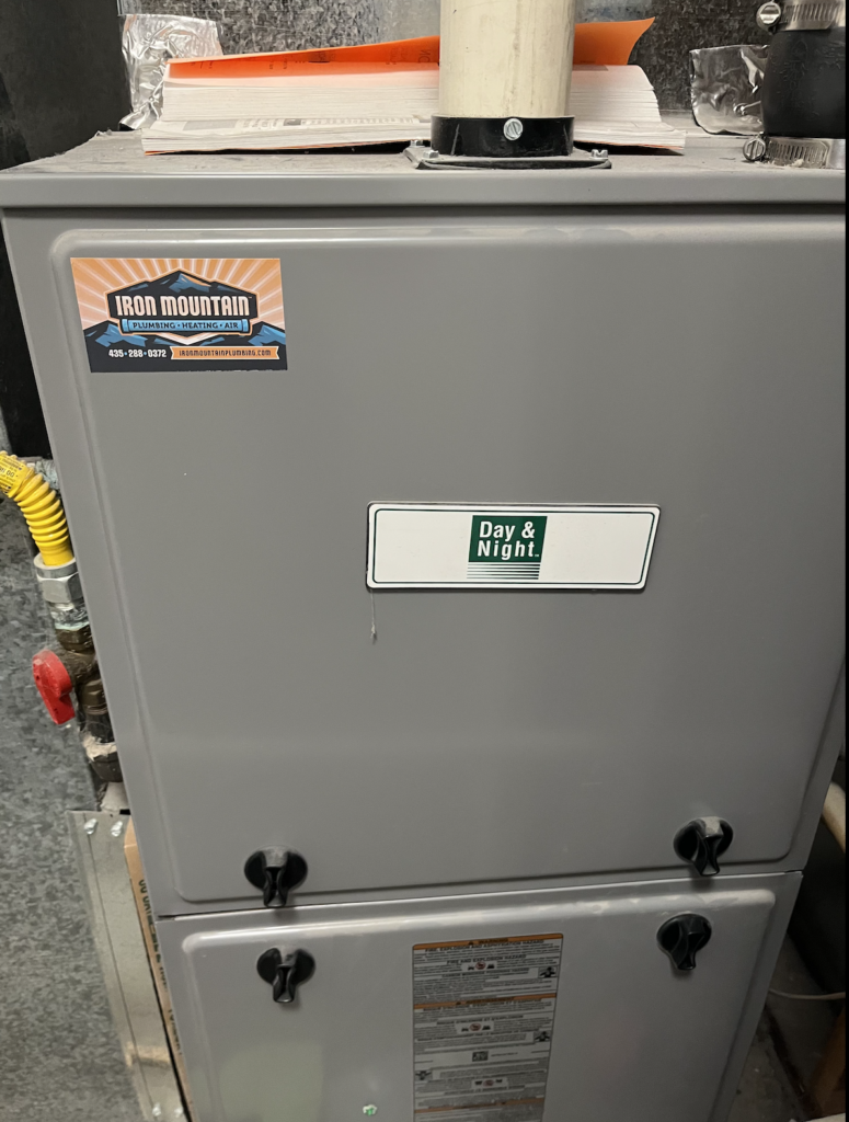 closeup of furnace getting furnace repair Cedar City