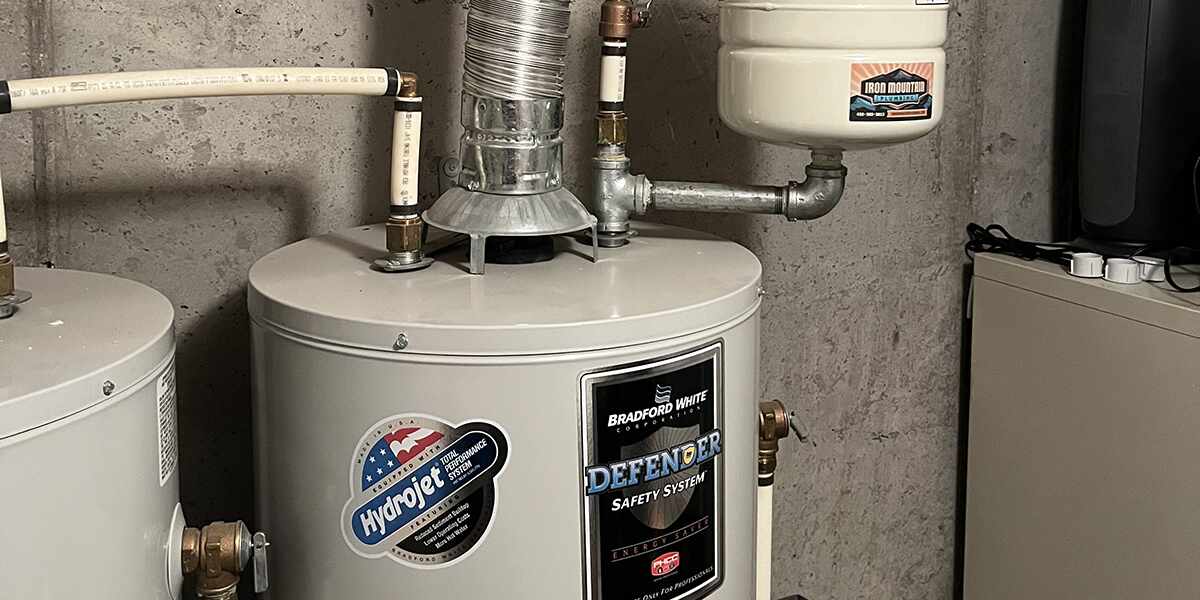 Bradford White water heater with expansion tank