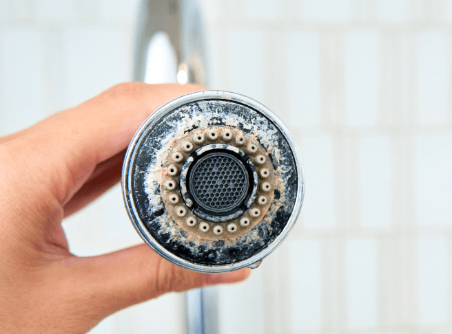 drain with hardened minerals before water softener installation Cedar City