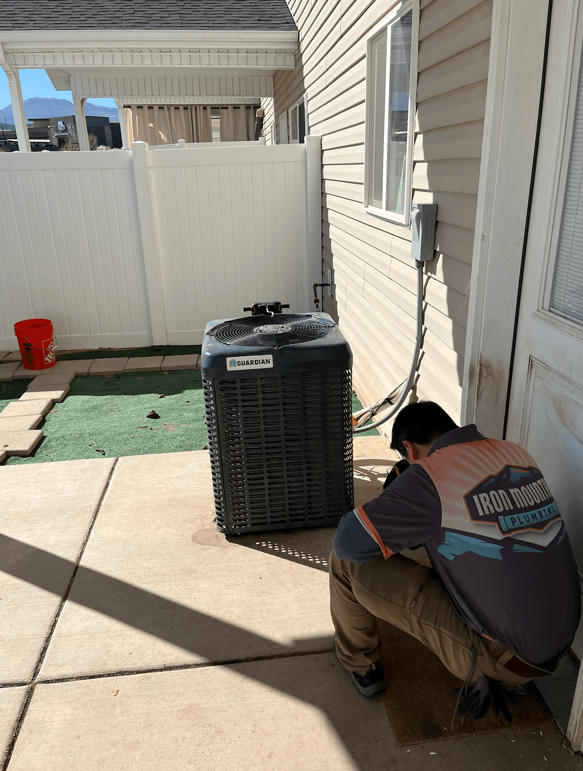 professional doing HVAC installation Cedar City of an HVAC unit