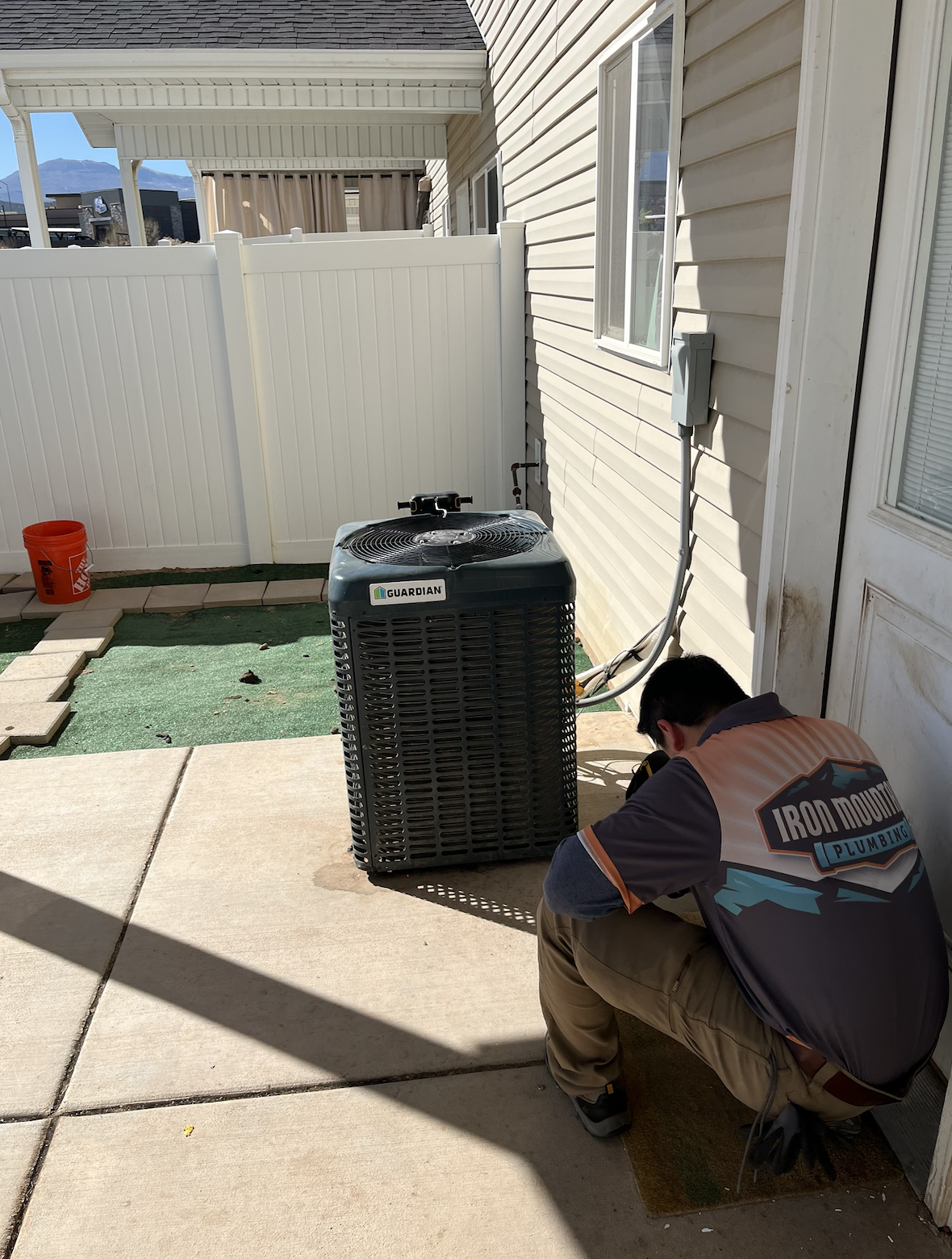professional doing HVAC installation Cedar City of an HVAC unit