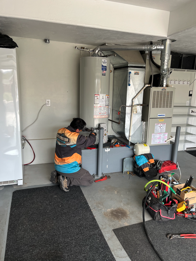 professional doing HVAC installation Cedar City of an HVAC