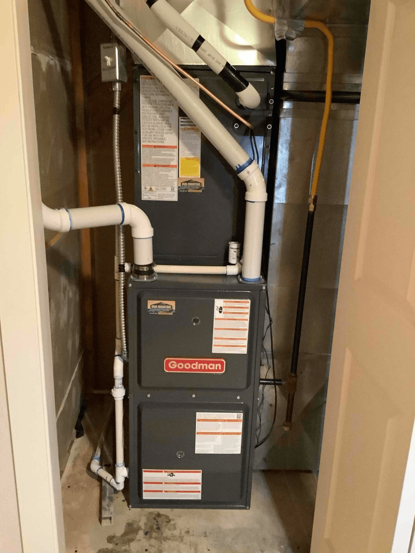 tank water heater inside a house after water heater installation Cedar City